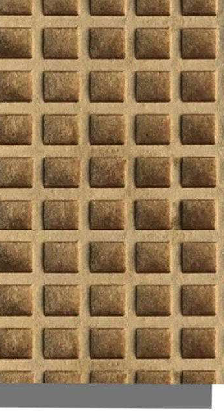 Meridian Velvet Verve Square 19 in Amber Gold, deep square coffer grid