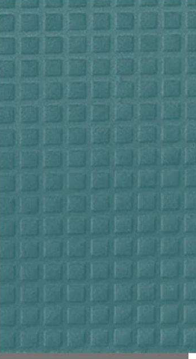 Meridian Velvet Verve Square DM18 in Teal, deep square coffer grid