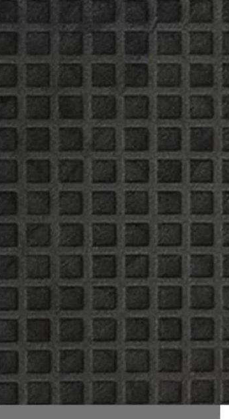 Meridian Velvet Verve Square DM20 in Charcoal Black, deep square coffer grid