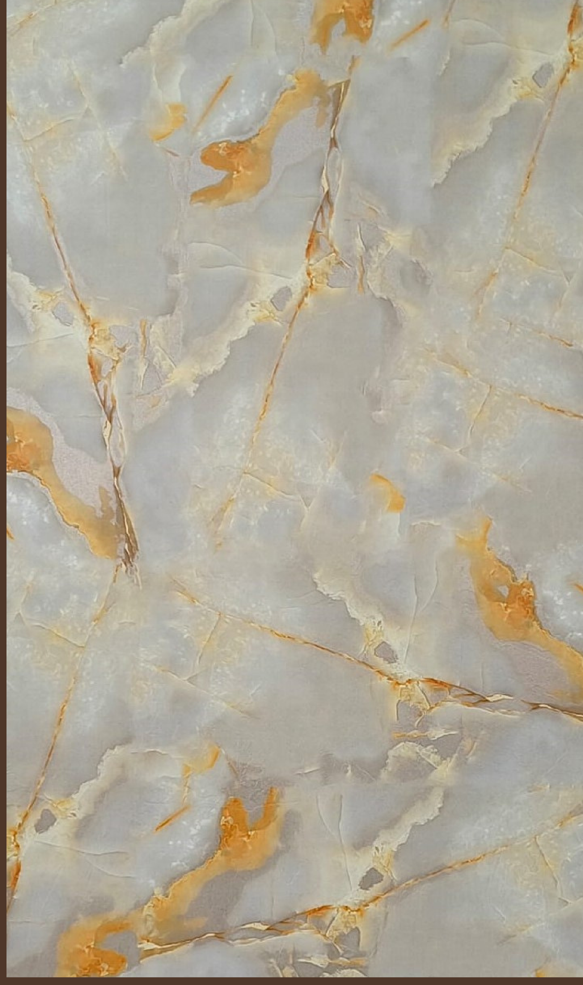 Way To Zero Golden Quartz Marble digital laminate, a grey-white marble with bold orange-gold veining, in a structured matte finish