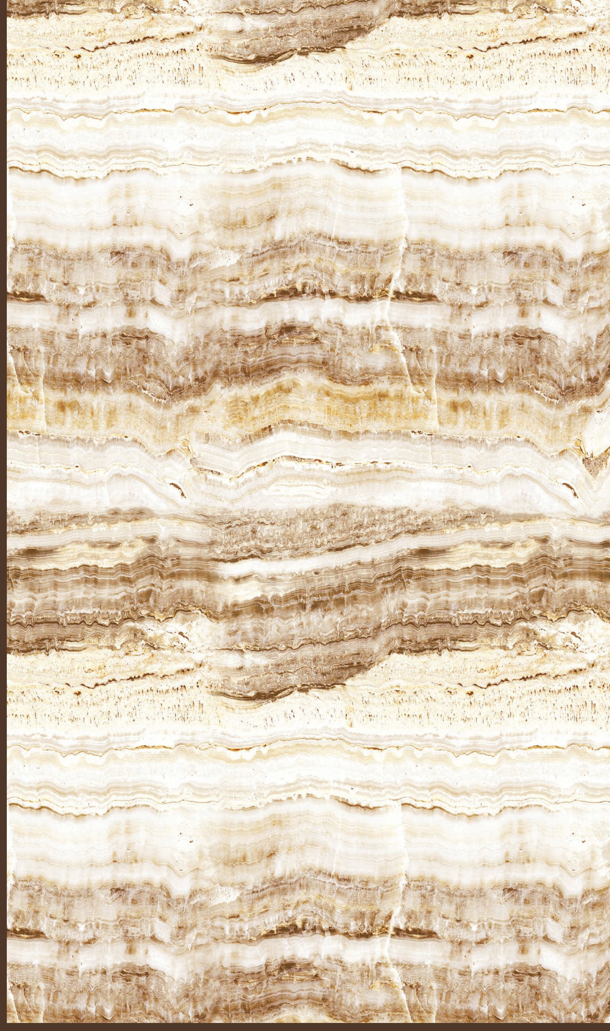 Way To Zero Amber Banded Onyx digital laminate, a cream and amber-brown onyx with horizontal banded layering