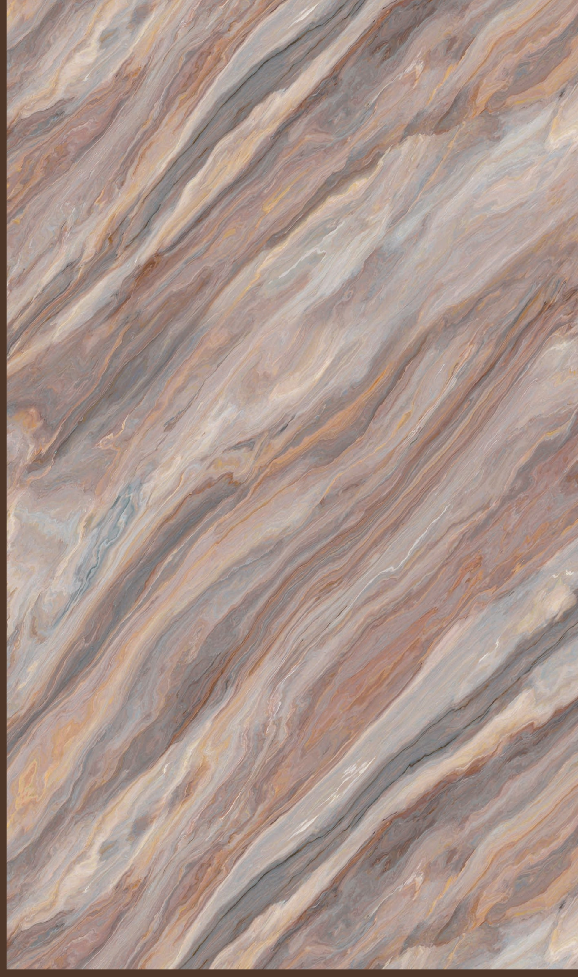 Way To Zero Canyon Drift Marble digital laminate, a grey-brown marble with bold diagonal earth-toned striations