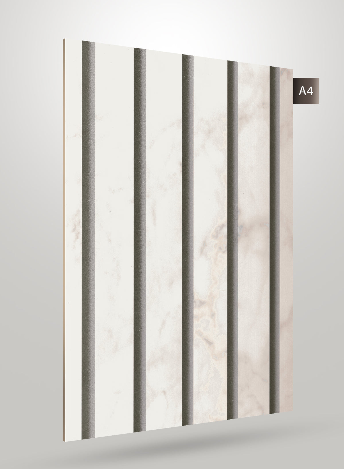 Decorative White Fluted High Gloss Laminate