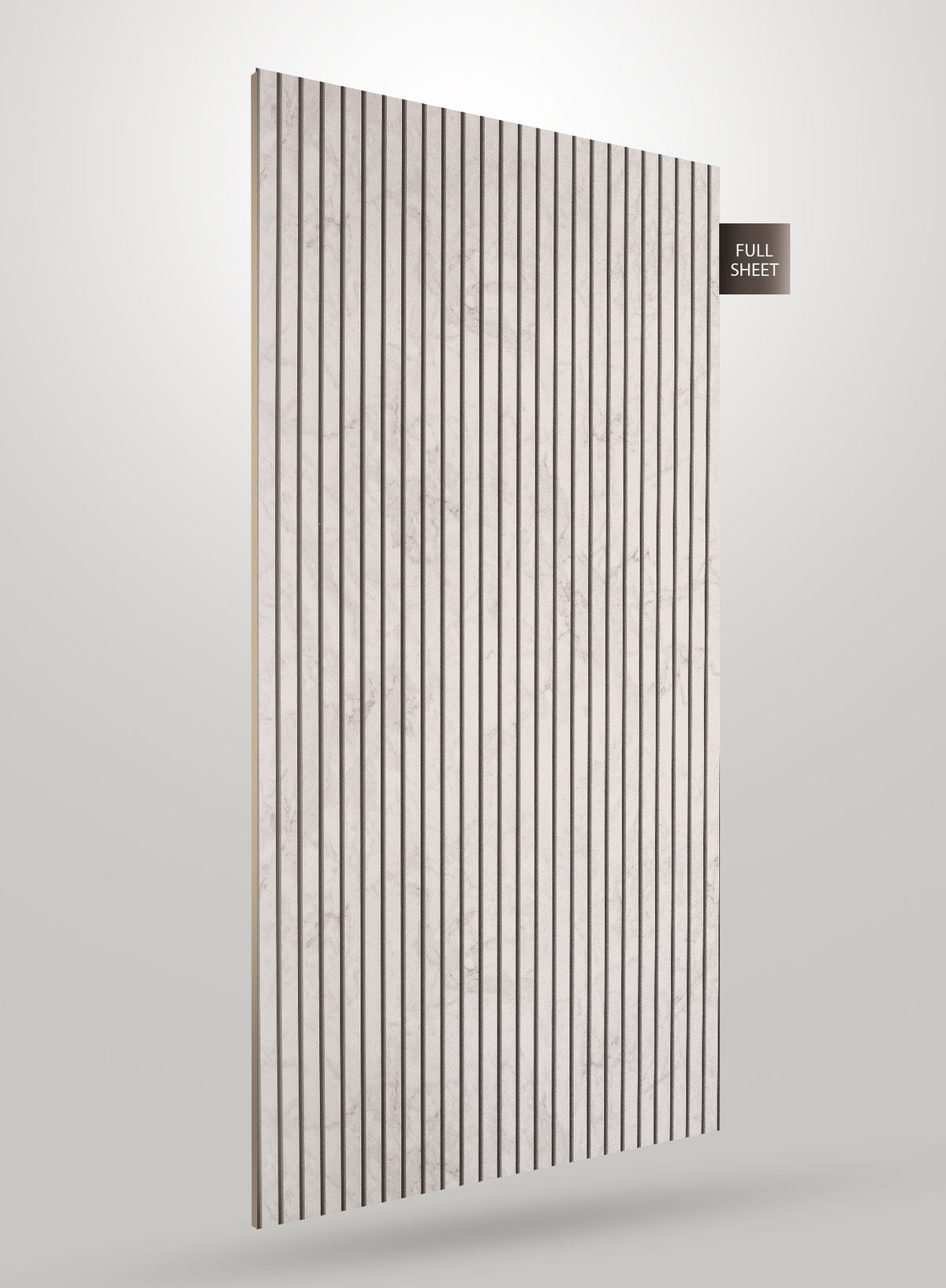 Decorative White Fluted High Gloss Laminate