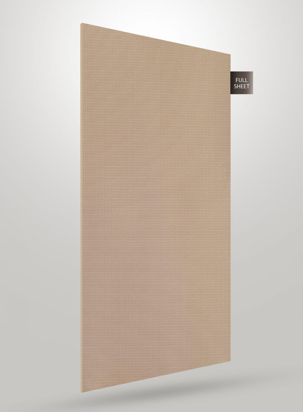 Yellow fabric laminate sheet with textured pattern and matte finish displayed as full sheet against a white background.