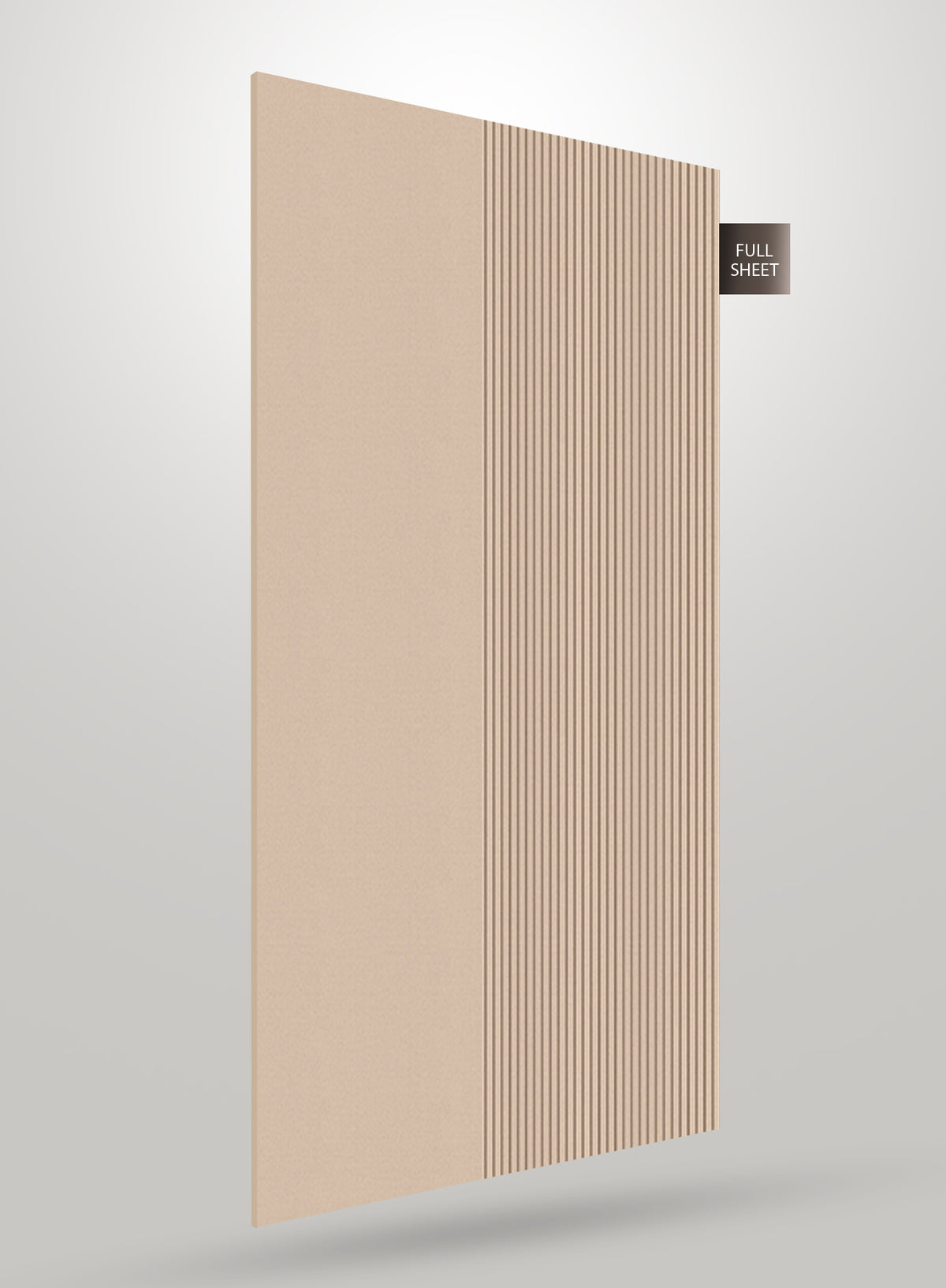 Decorative Beige Fluted Matte Laminate