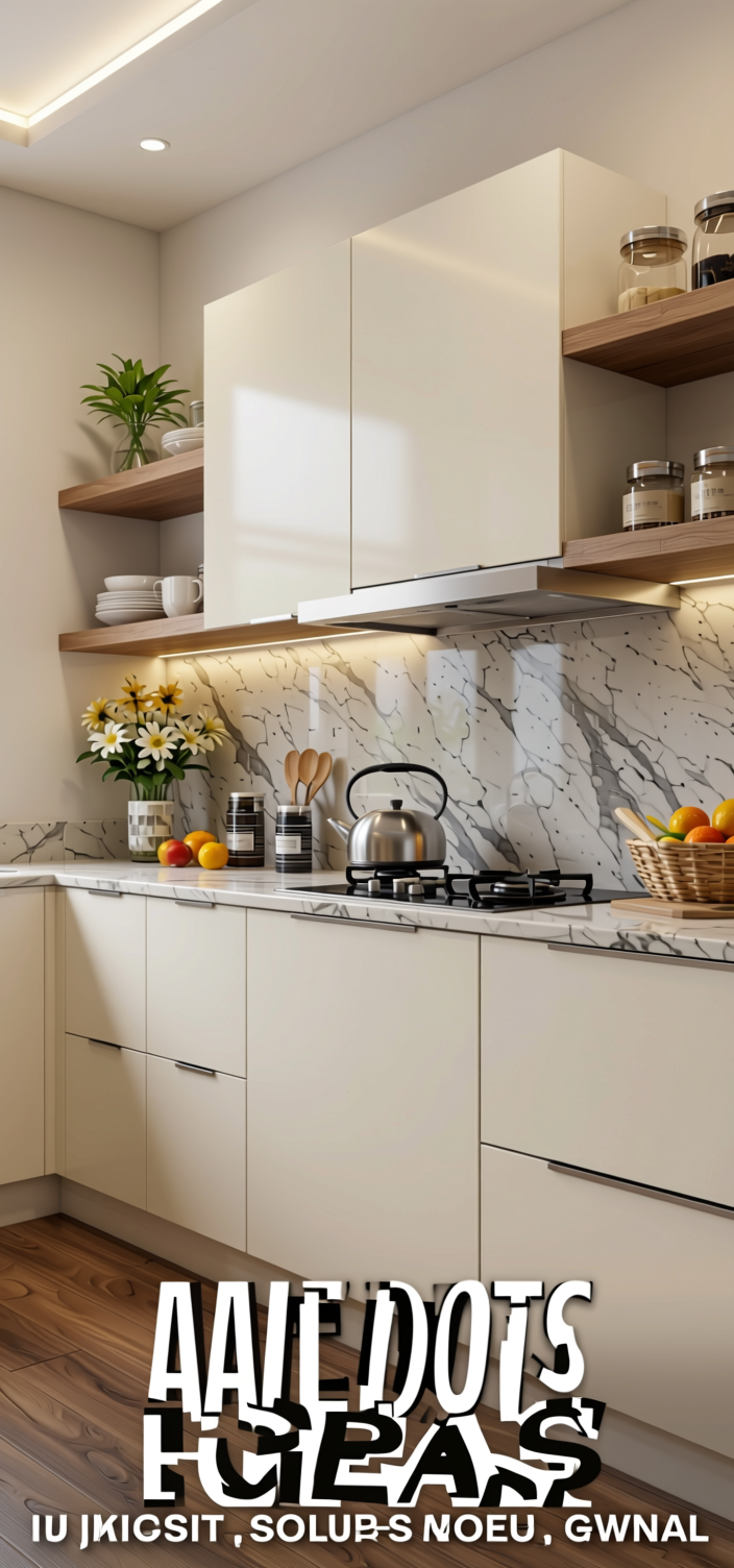 Egg White Plain Laminate 8x4 ft Matte 1 mm - UL 661 — application view in a modern kitchen