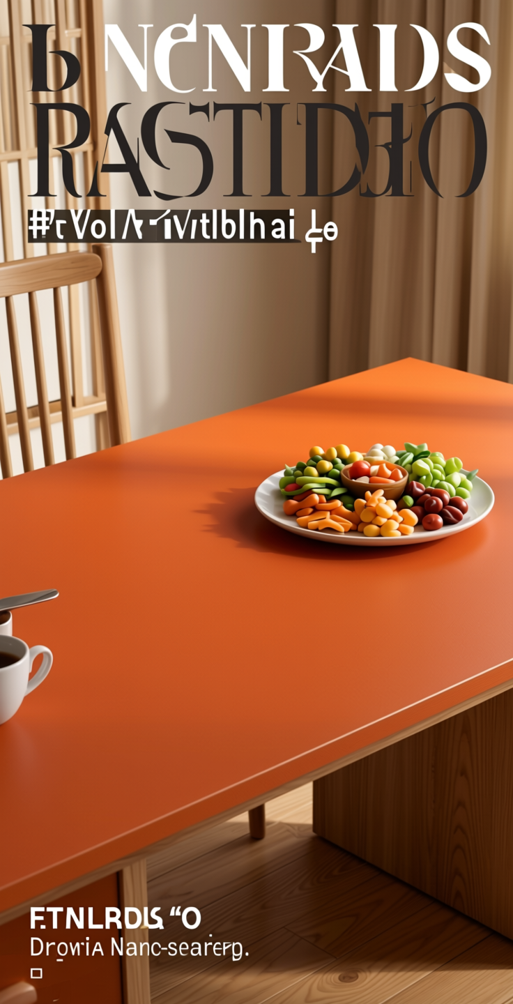 Orange Mineral Plain Laminate 8x4 ft Matte 1 mm - UL 670 — application view in a creative studio