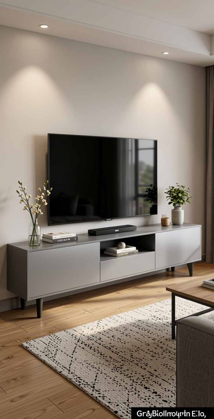 Silver Grey Plain Laminate 8x4 ft Matte 1 mm - UL 666 — application view in a living room