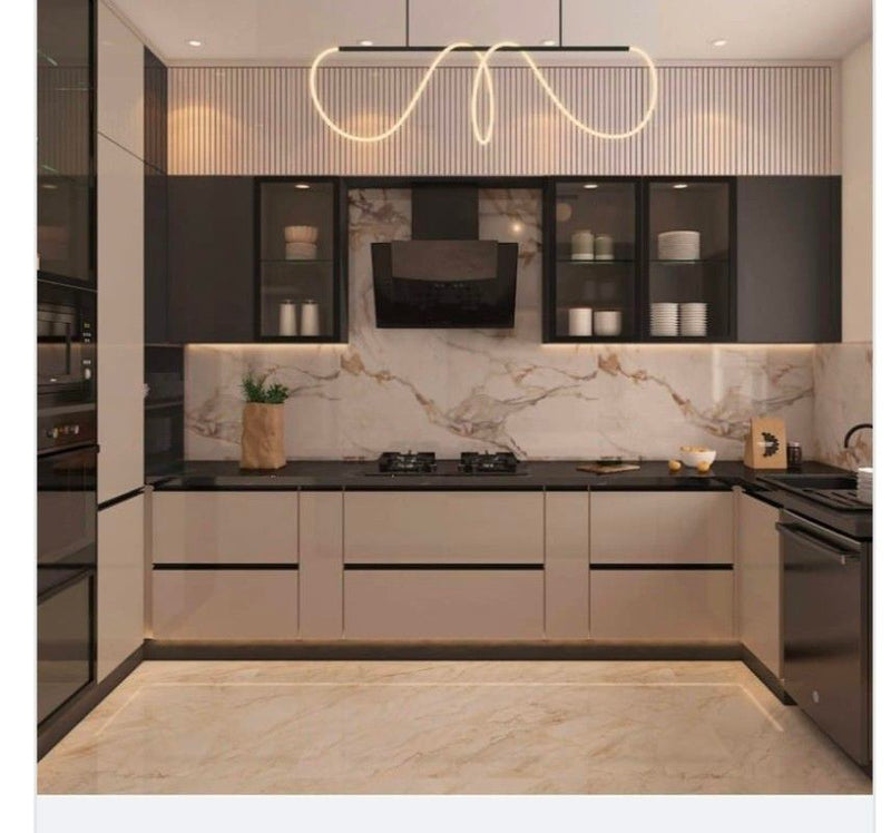 Matte Solid Colour laminate on the kitchen fronts in a kitchen