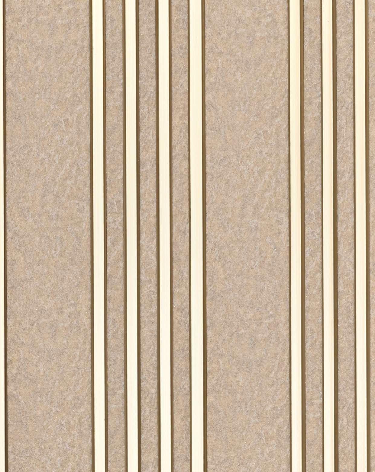 Next Level Louvers Armani Metallic Beige Louver Panel Louvers 8x0.40 ft Beige 378880