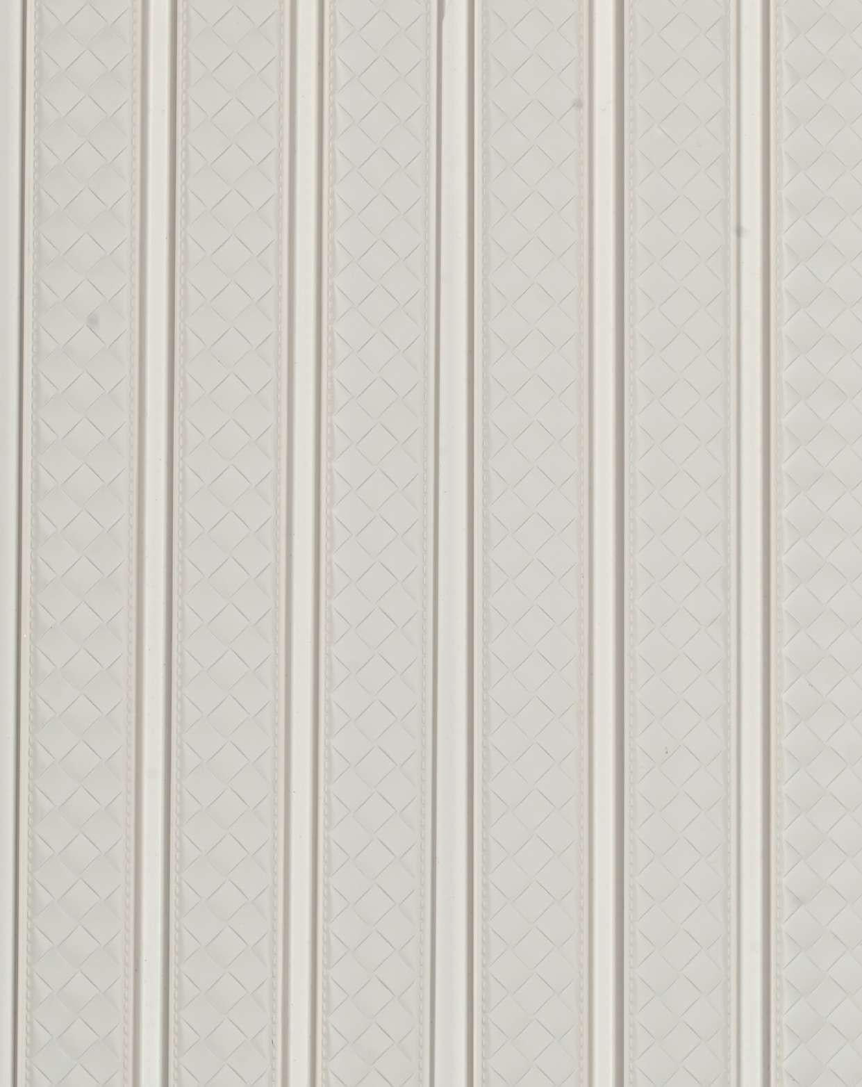 Next Level Louvers Armani White Strap Pattern Louver Panel Louvers 8x0.40 ft White 948888