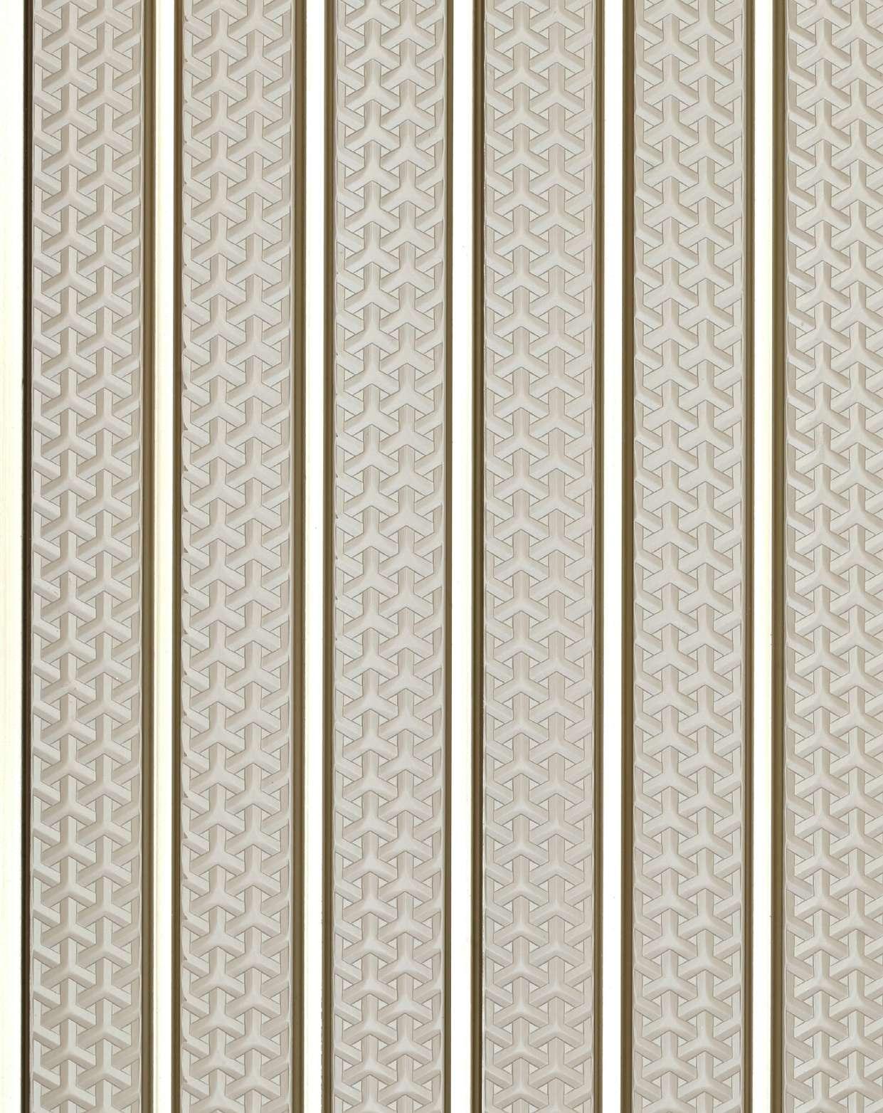 Next Level Louvers Armani Grey Strap Pattern Louver Panel Louvers 8x0.40 ft Grey 958880