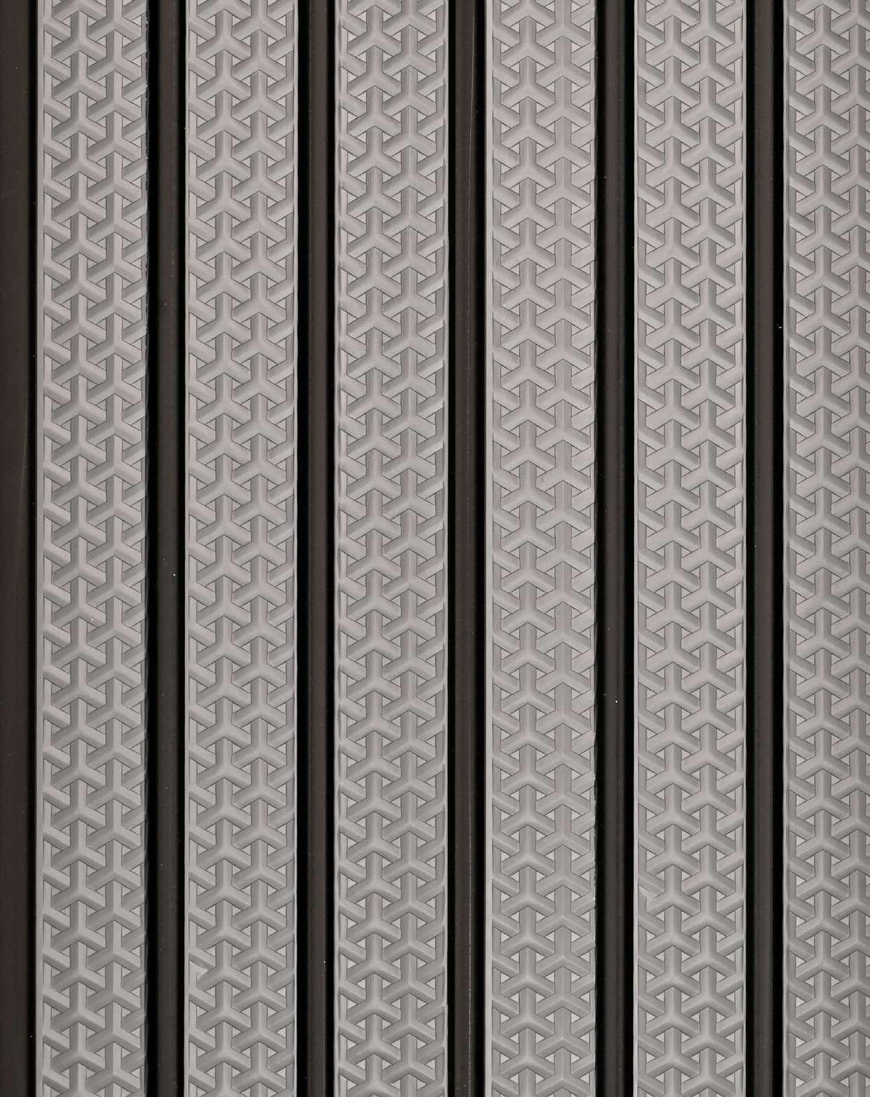 Next Level Louvers Armani Grey Strap Louver Panel Louvers 8x0.40 ft Grey 958883