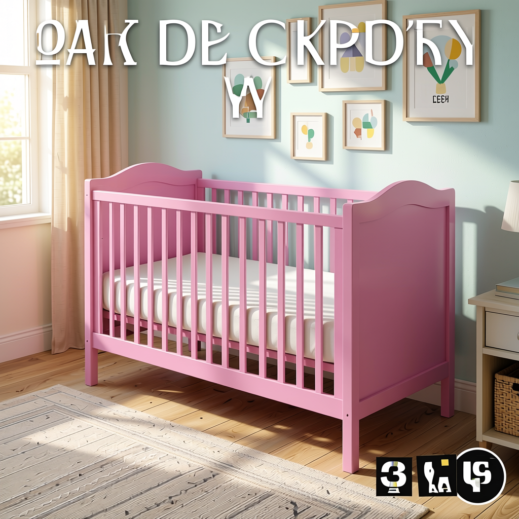 Baby Pink Plain Colors Laminate 8*4 ft Soft Touch 1.0 mm - HER-1258 — application view in a nursery