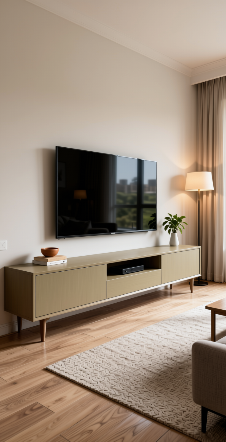 Designer Laminate 8x4 ft Texture 0.8 mm - 117 TR — application view in a minimalist living room