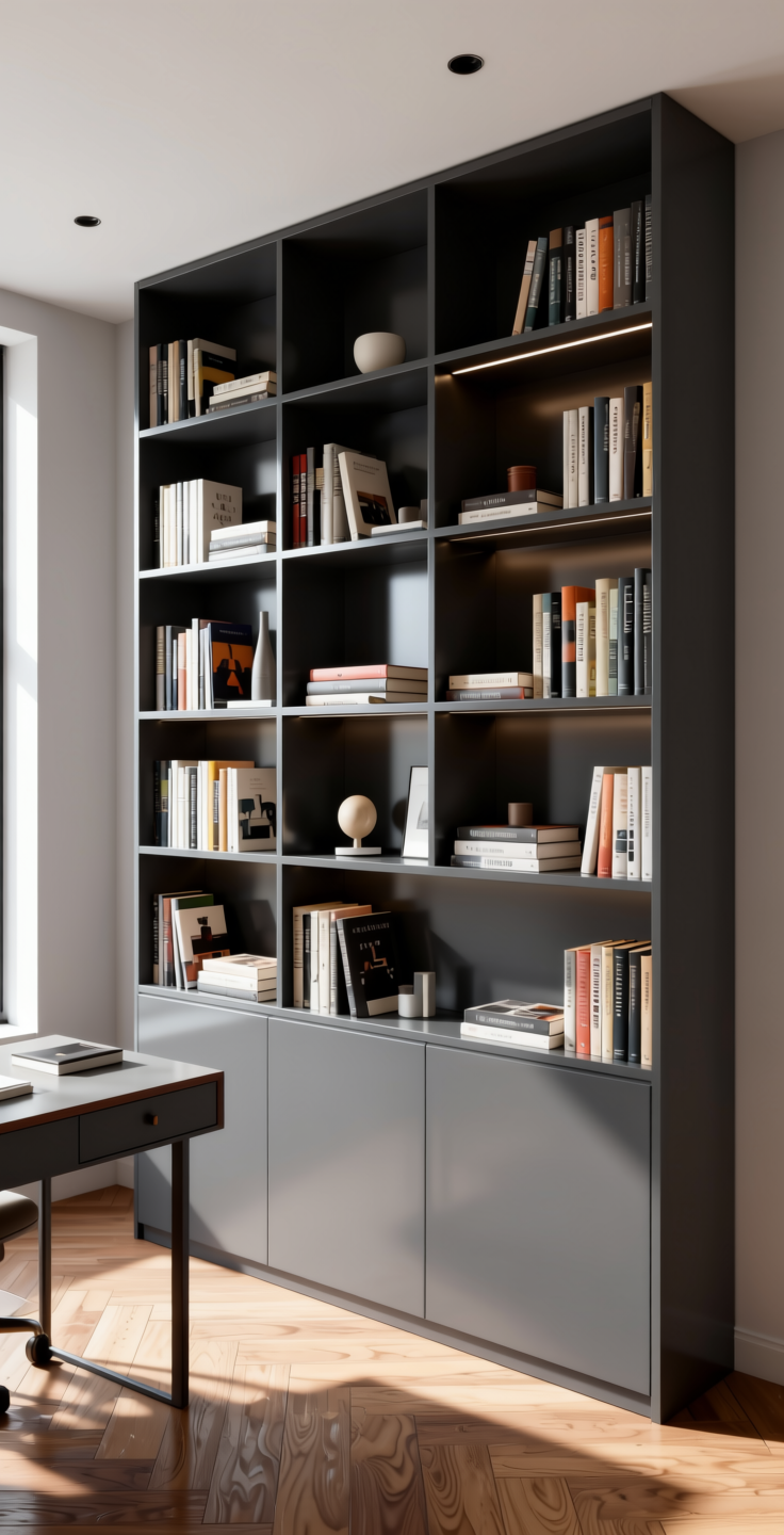 Plain Laminate 8x4 ft High Gloss 0.8 mm - 172 MG — application view in a modern study