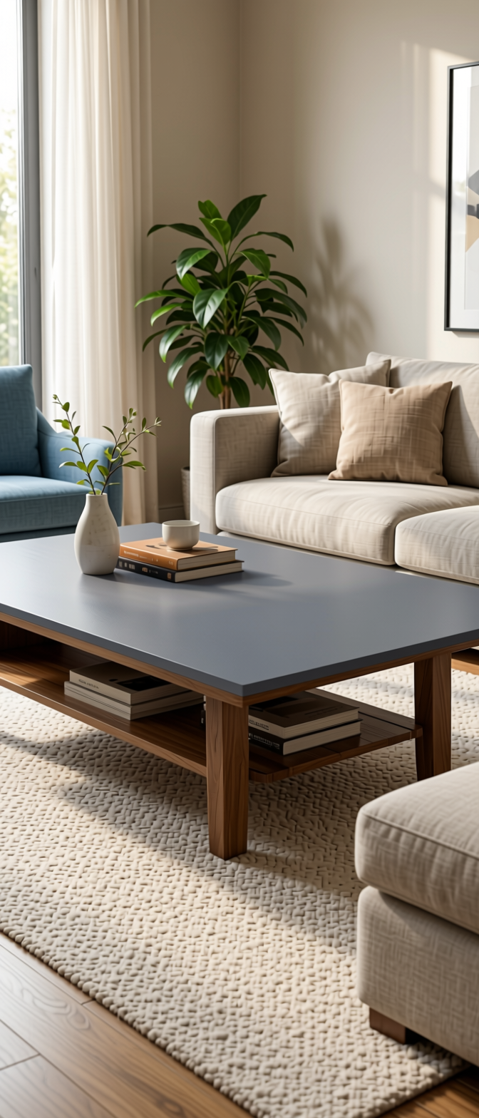 Plain Laminate 8x4 ft Matte 1 mm - LM 18383 — application view in a living room