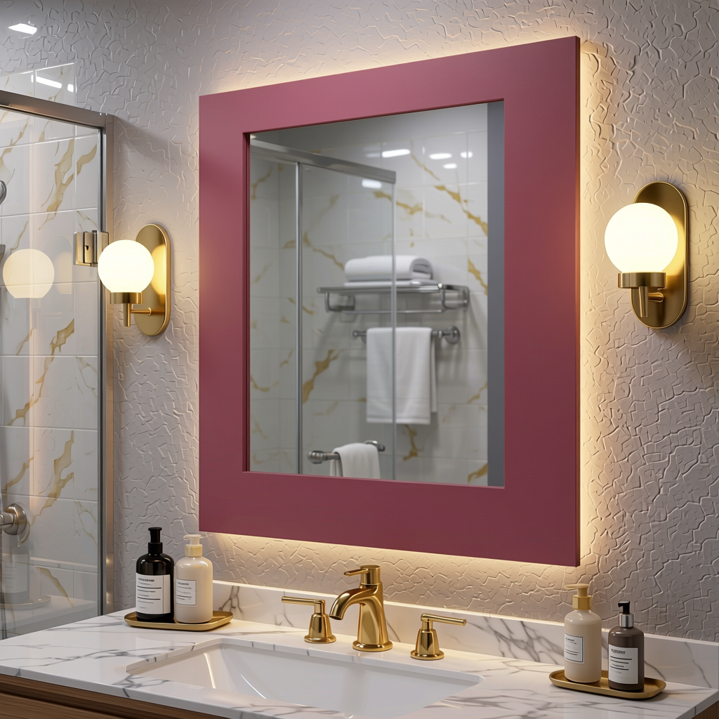 Plain Laminate 8x4 ft Matte 1 mm - LM 18414 — application view in a bathroom