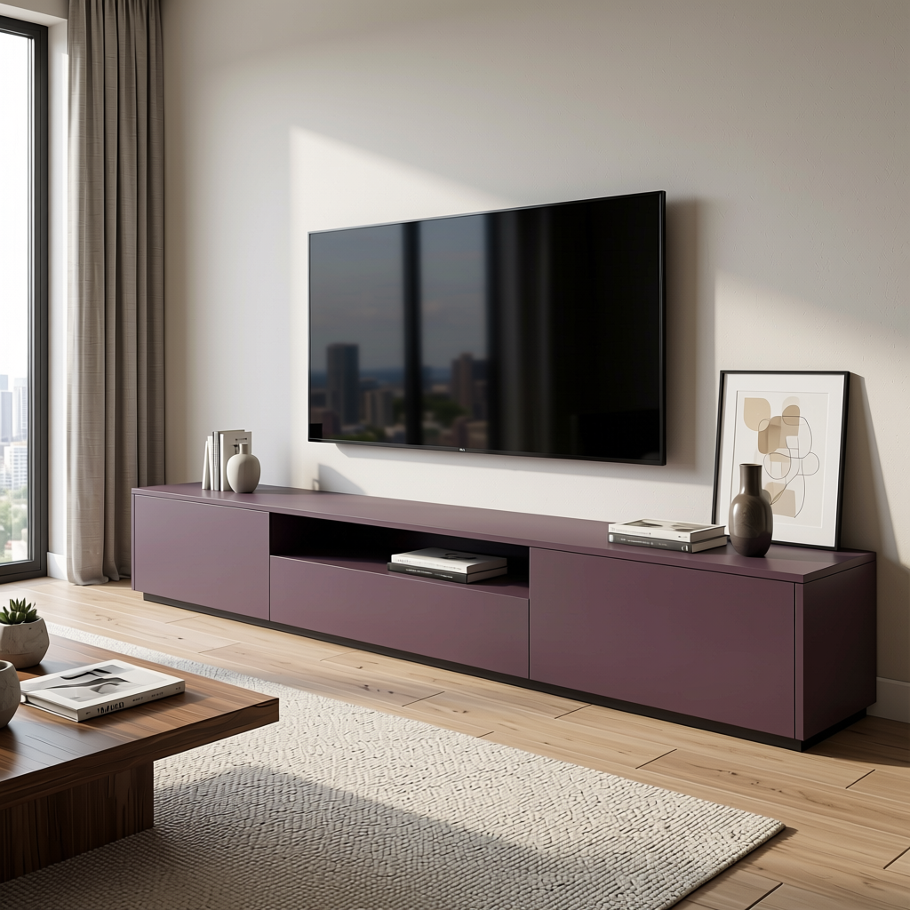Plain Laminate 8x4 ft Matte 1 mm - LM 18416 — application view in a contemporary living room