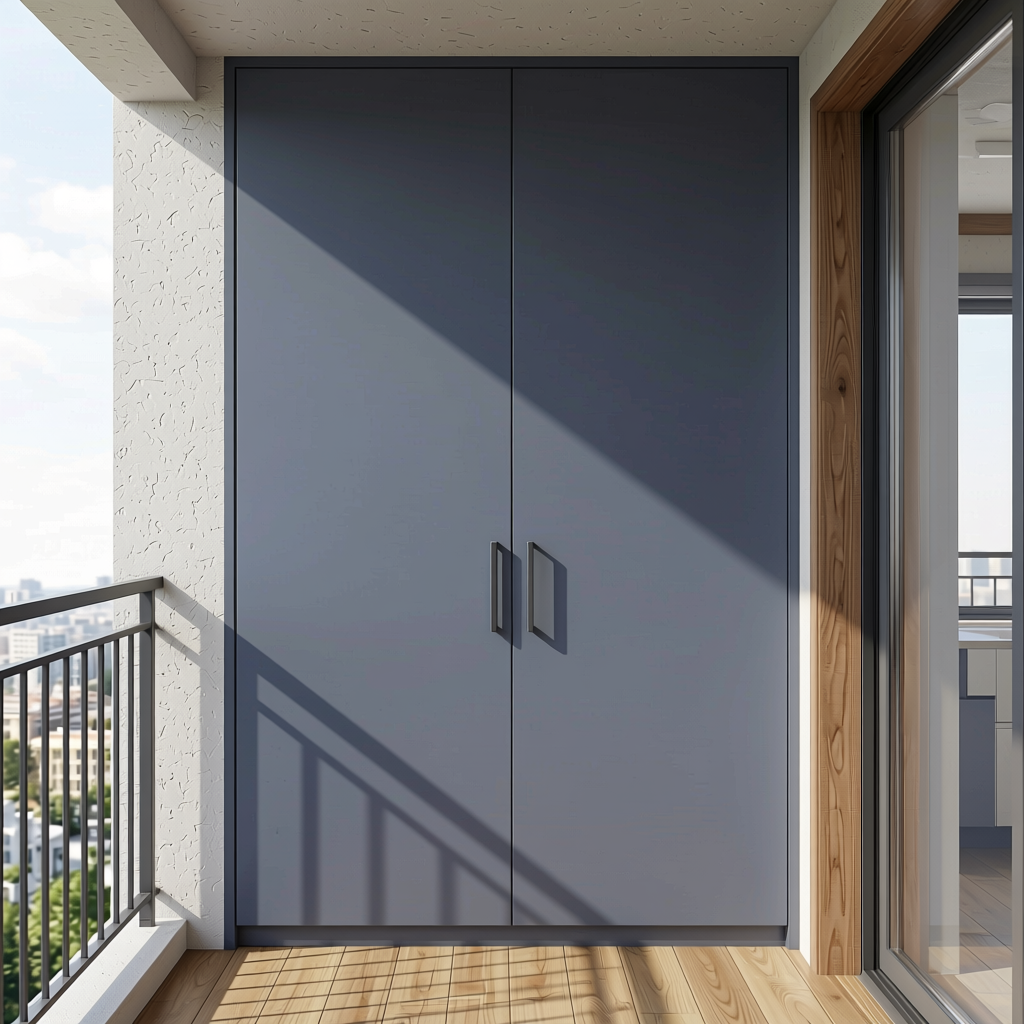 Plain Laminate 8x4 ft Matte 1 mm - LM 18425 — application view in a balcony