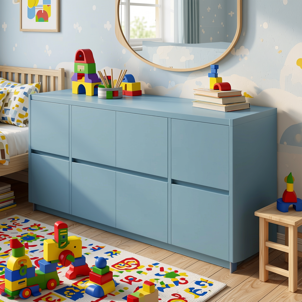 Plain Laminate 8x4 ft Matte 1 mm - LM 18431 — application view in a kids room