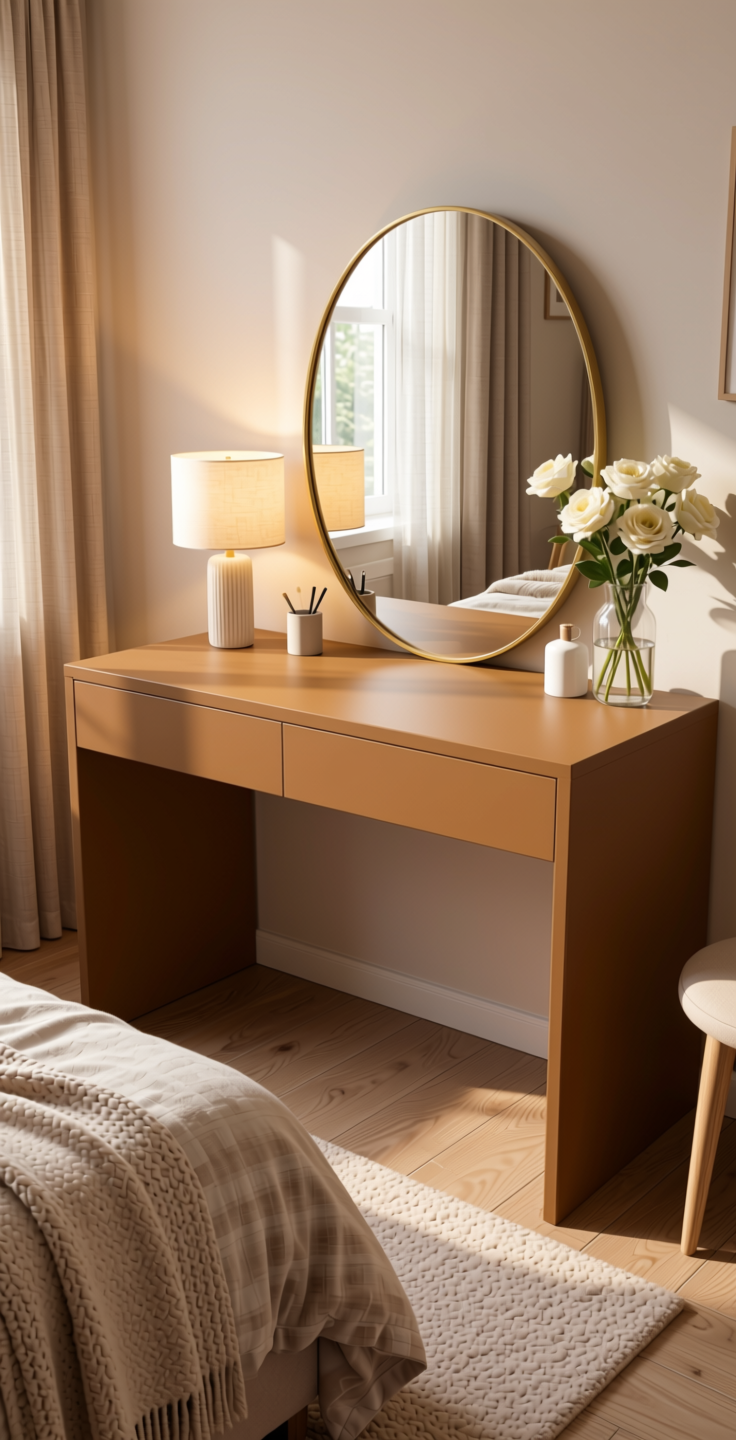 Feather Touch Plain Laminate 8x4 Matte 1 mm - 21155 FT — application view in a soft bedroom