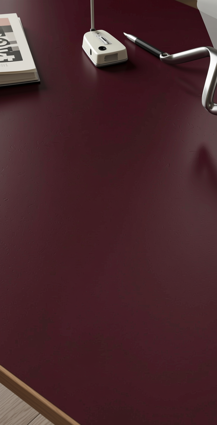 Feather Touch Plain Laminate 8x4 Matte 1 mm - 22115 FT — application view in a minimalist study