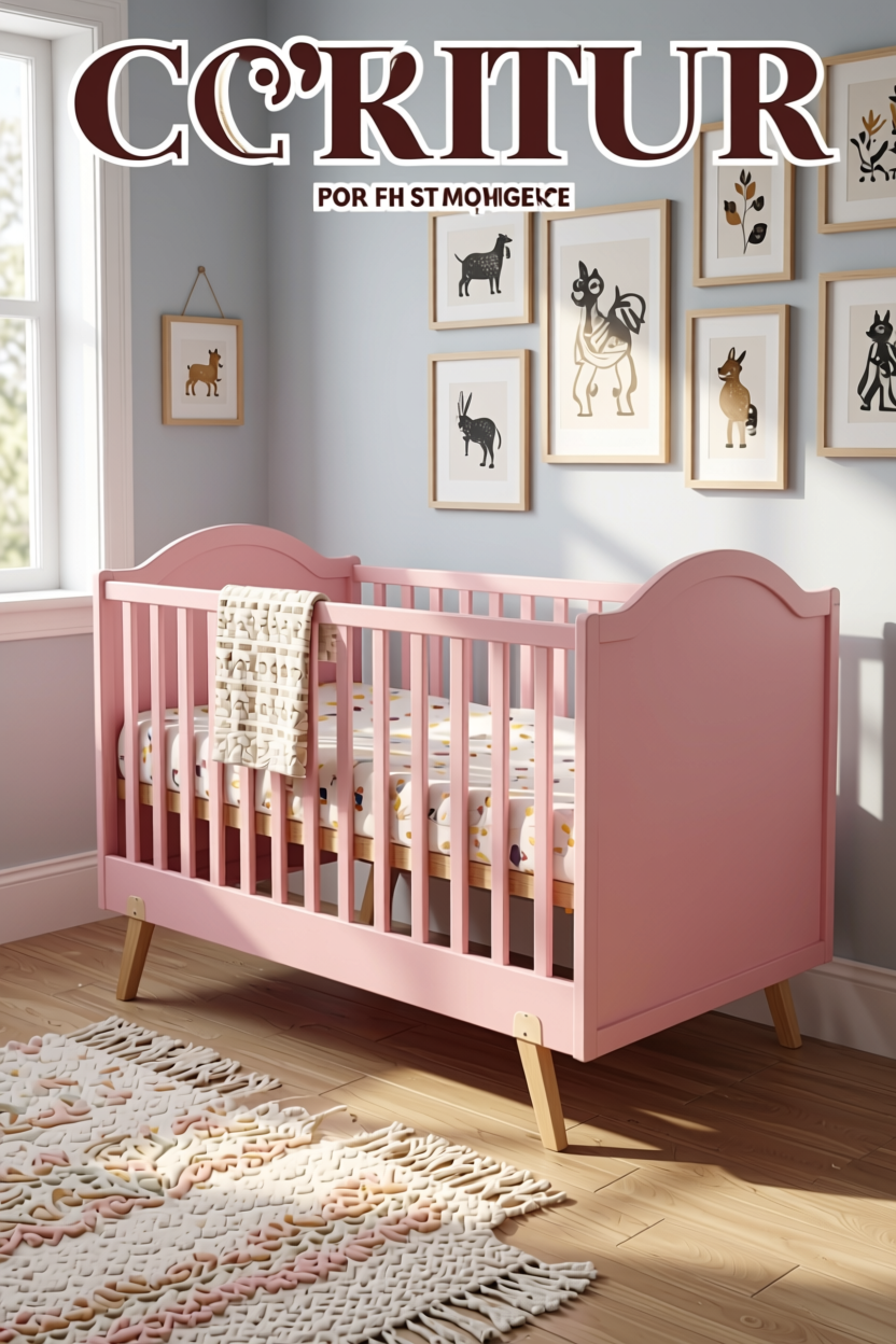 Powder Pink Plain Laminate 8x4 ft Matte 1 mm - 2213 TM — application view in a nursery