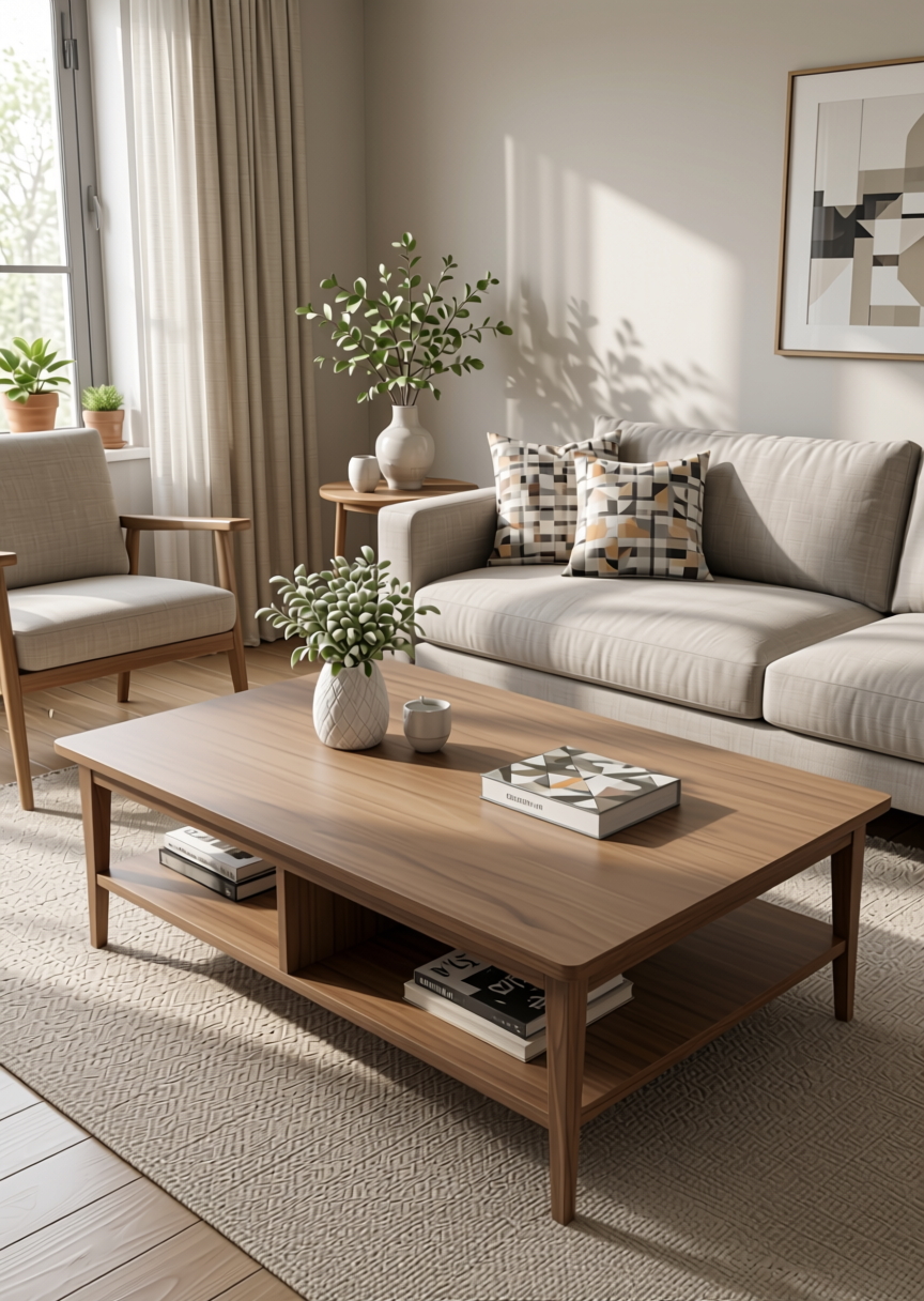 Solid Colour Plain Laminate 8x4 ft Matte 1.5 mm - GA 4353 — application view in a living room