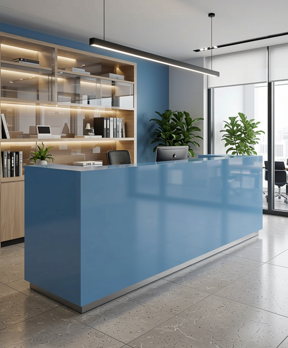 Unknown Plain Laminate 8x4 ft High Gloss 1 mm - S029 HG — application view in a office