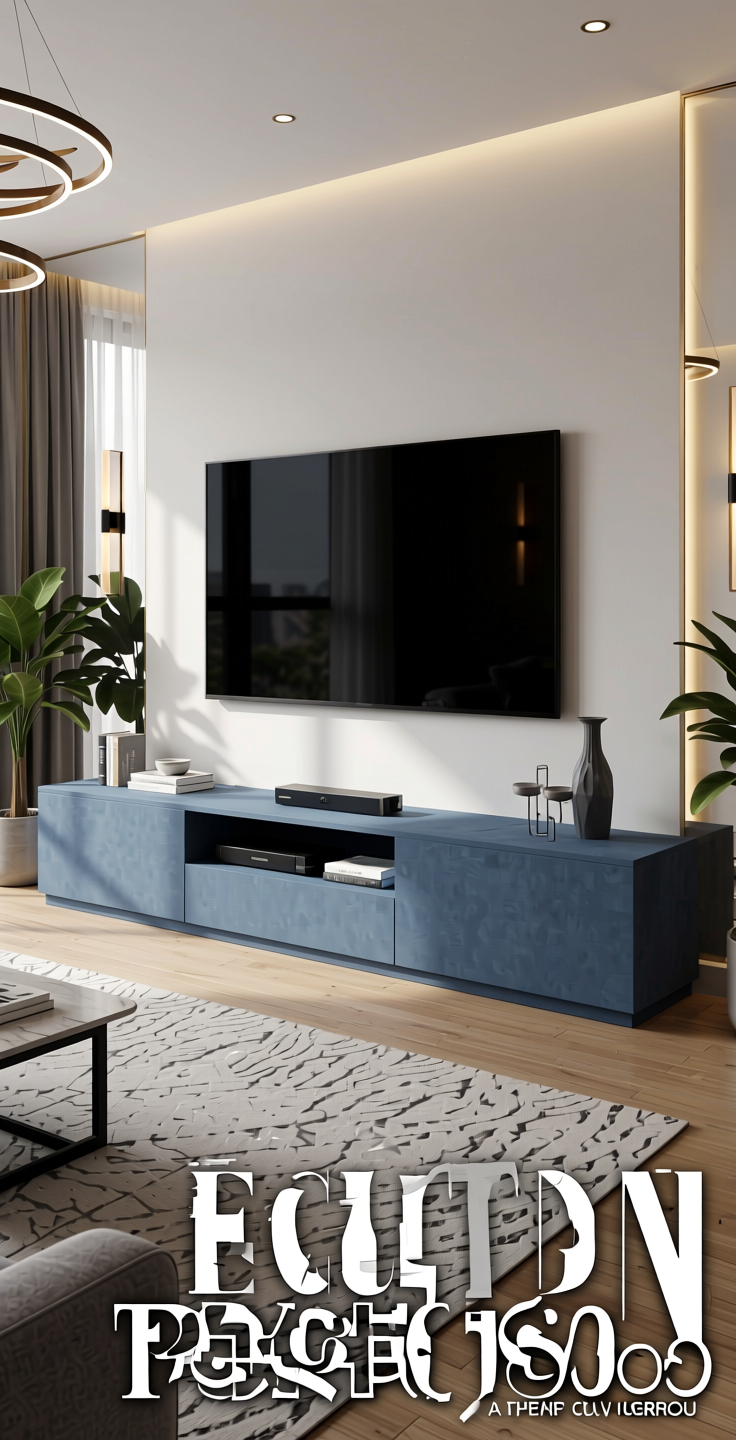 Bluish Grey Solid Colors Laminate 8x4 ft Suede 1.0 mm - 234 SU — application view in a contemporary living room
