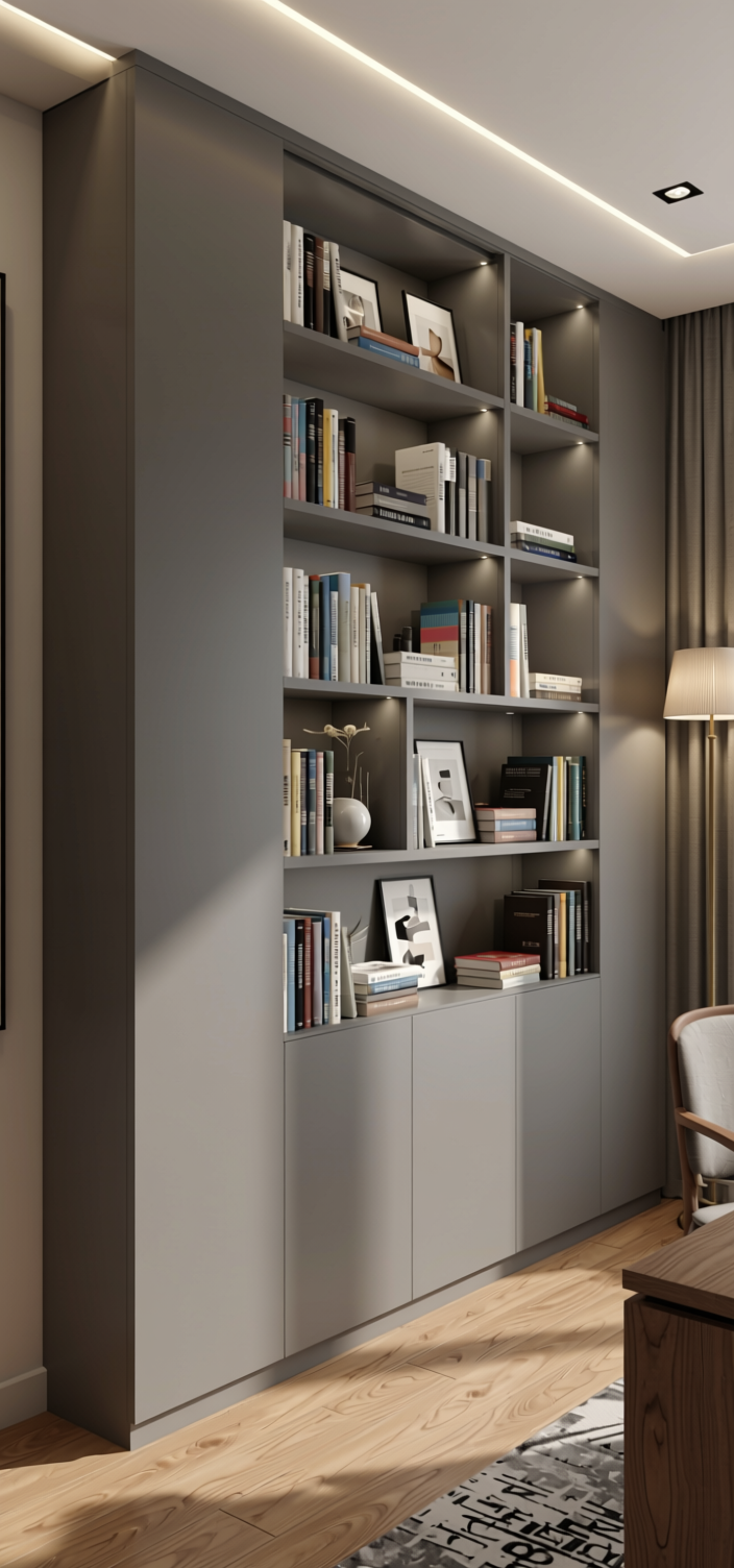 Plain Laminate 8x4 ft Super Matte 1 mm - 533 SMT — application view in a sophisticated study