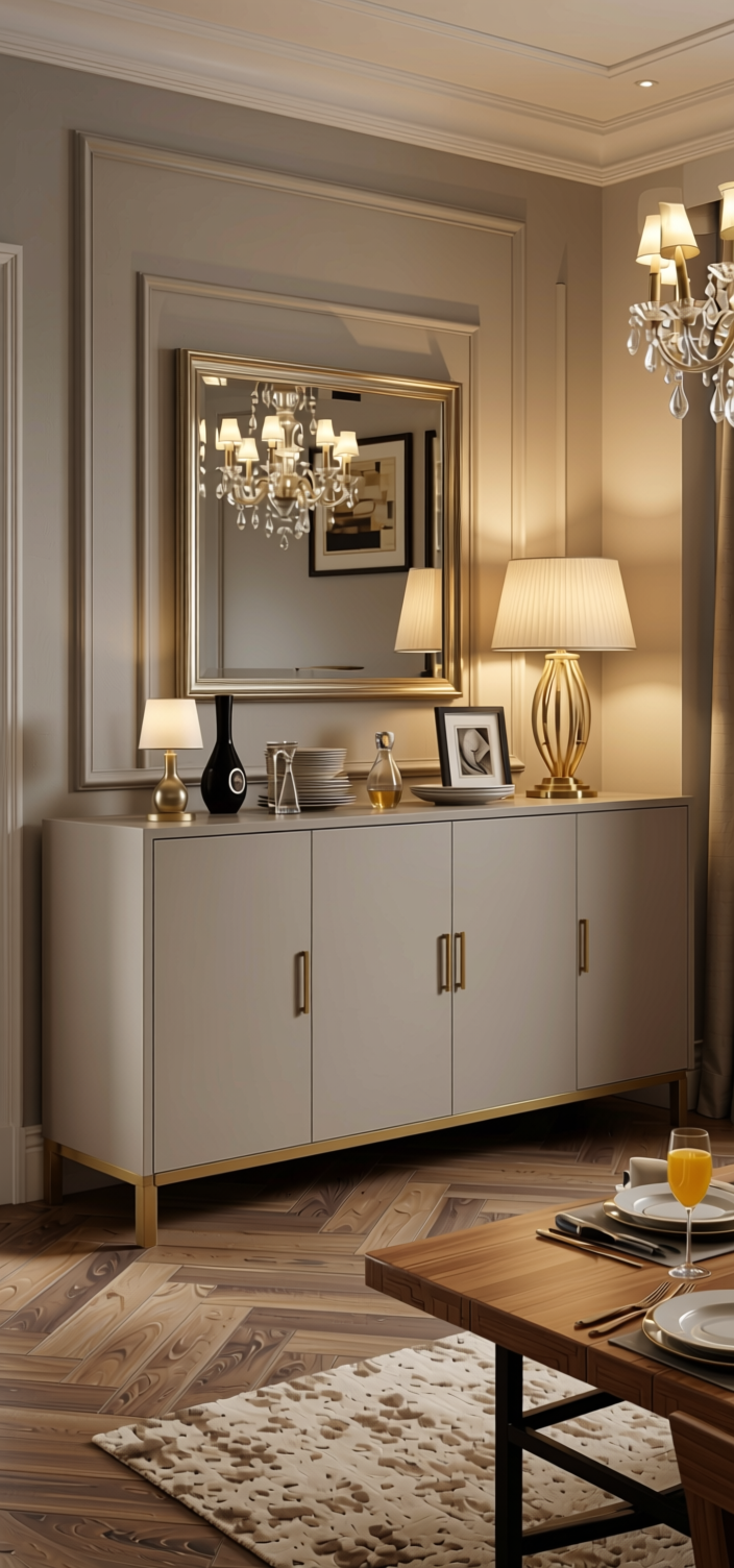 Plain Laminate 8x4 ft Super Matte 1 mm - 553 SMT — application view in a elegant dining room