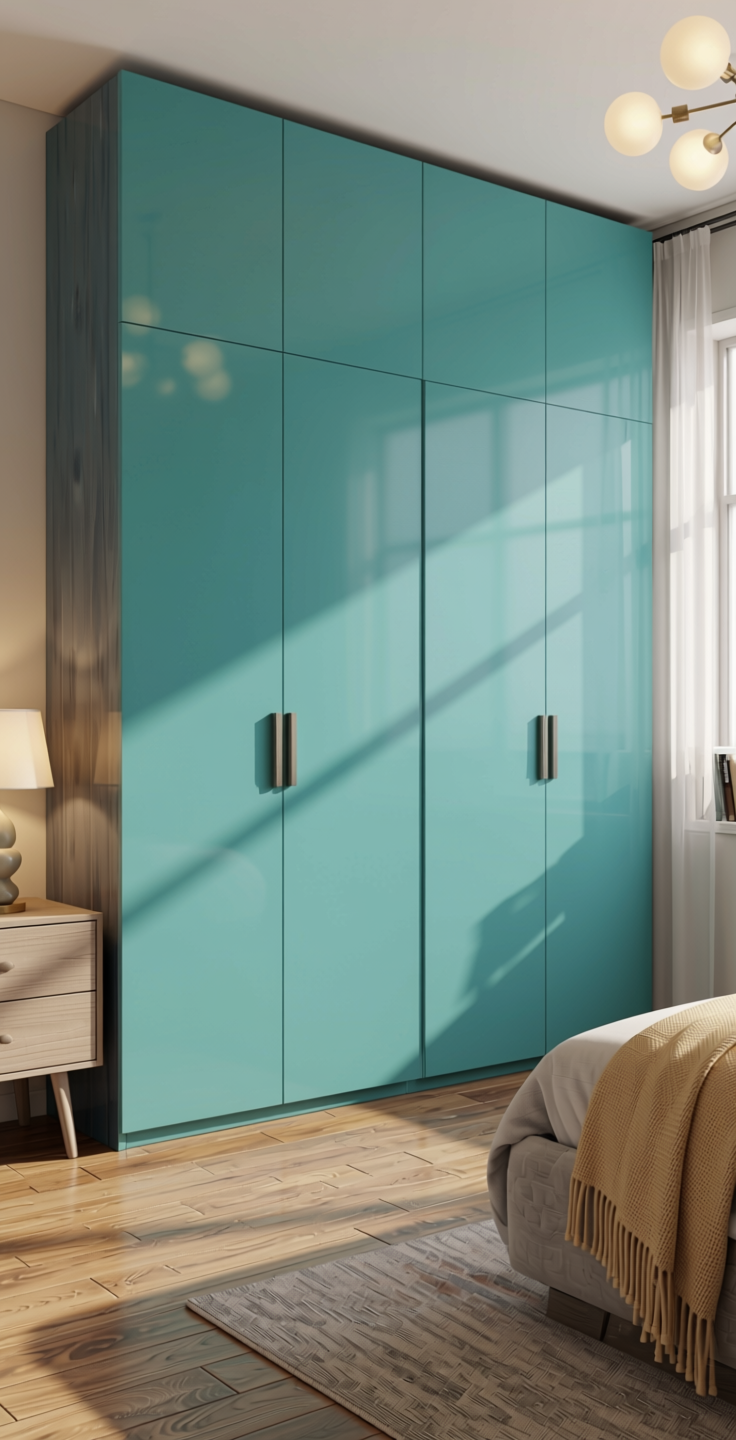 Ocean Spray Plain Laminate 8x4 ft Matte 1 mm - ZMT 244 — application view in a calm bedroom