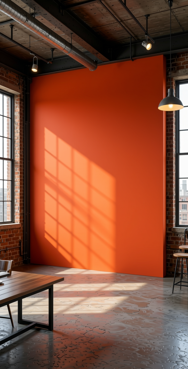 Volcano Plain Laminate 8x4 ft Texture 1 mm - CF 246 — application view in a industrial loft