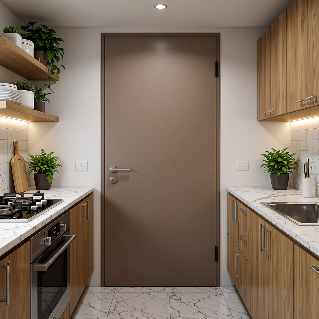_ Plain Laminate 8x4 ft Texture 1 mm - 275 8 — application view in a kitchen