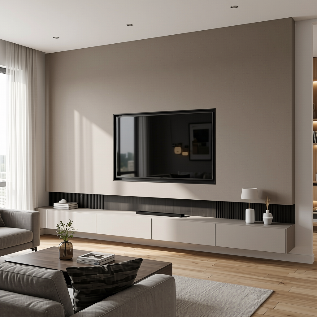 _ Plain Laminate 8x4 ft Texture 1 mm - 293 8 — application view in a modern living room