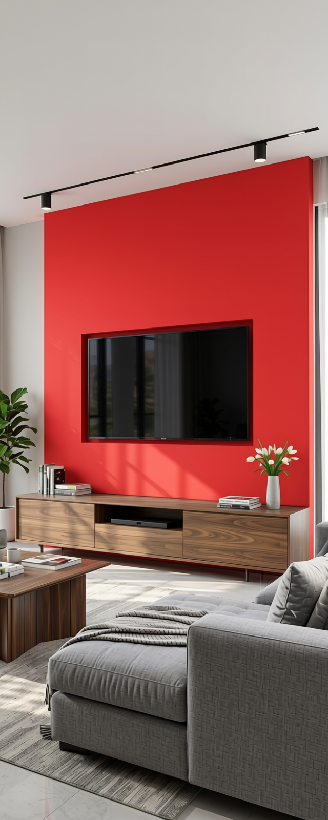 Plain Laminate 8x4 ft Texture 1 mm - 5212 TM — application view in a modern living room