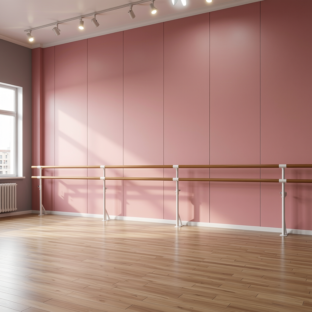 Ballet Plain Laminate 8x4 ft Matte 1.2 mm - 27164 LV — application view in a dance studio