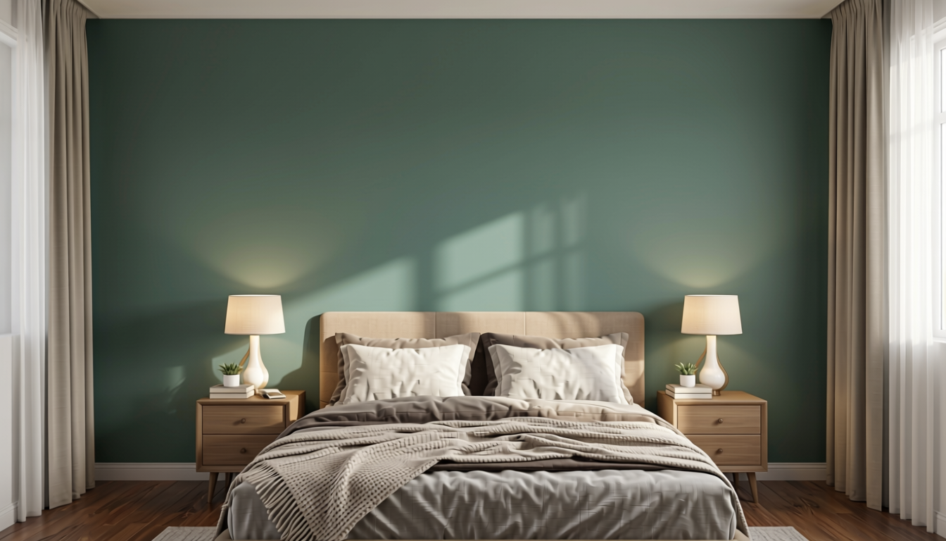 Plain Laminate 8x4 ft Texture 1 mm - LM 12778 — application view in a bedroom