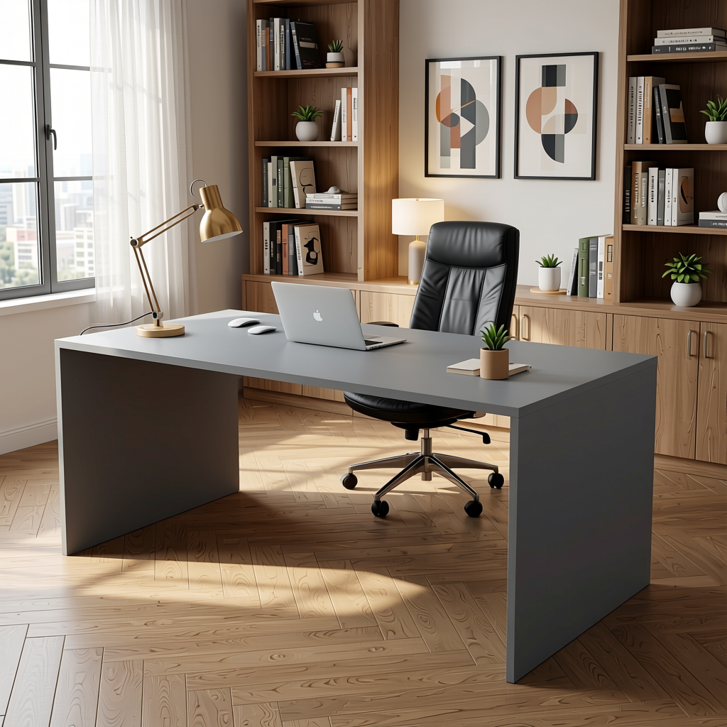 Plain Laminate 10x4 ft Matte 1 mm - LM 12783 — application view in a home office