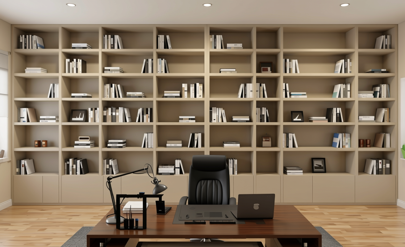 Plain Laminate 10x4 ft Matte 1 mm - LM 12791 — application view in a home office