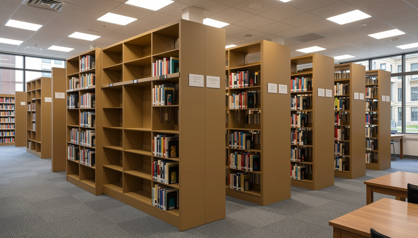 Plain Laminate 10x4 ft Matte 1 mm - LM 12802 — application view in a library