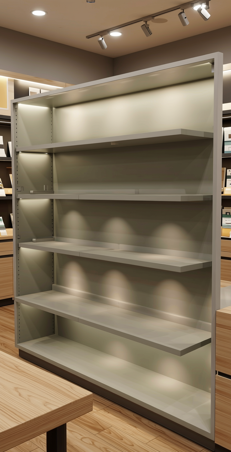 Decorative Plain colors Laminate 8*4 ft 1mm - 21141 — application view in a retail store