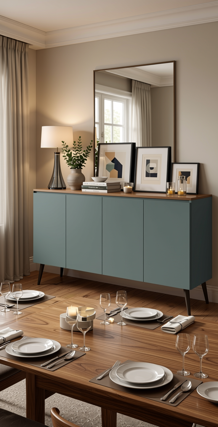 Decorative Plain colors Laminate 8*4 ft 1mm - 49944 — application view in a dining room