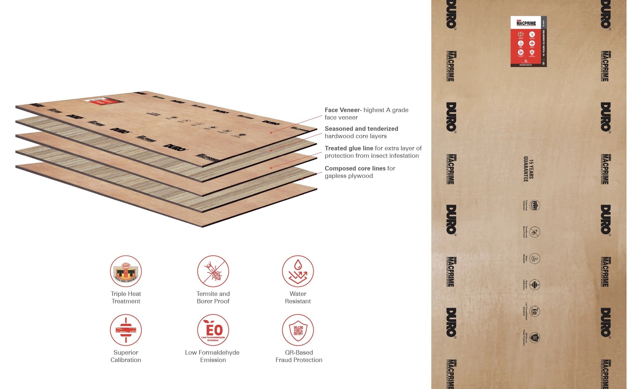 Duro MacPrime MR Plywood 8*4 ft 6 mm - DUR-MAC-MR-6