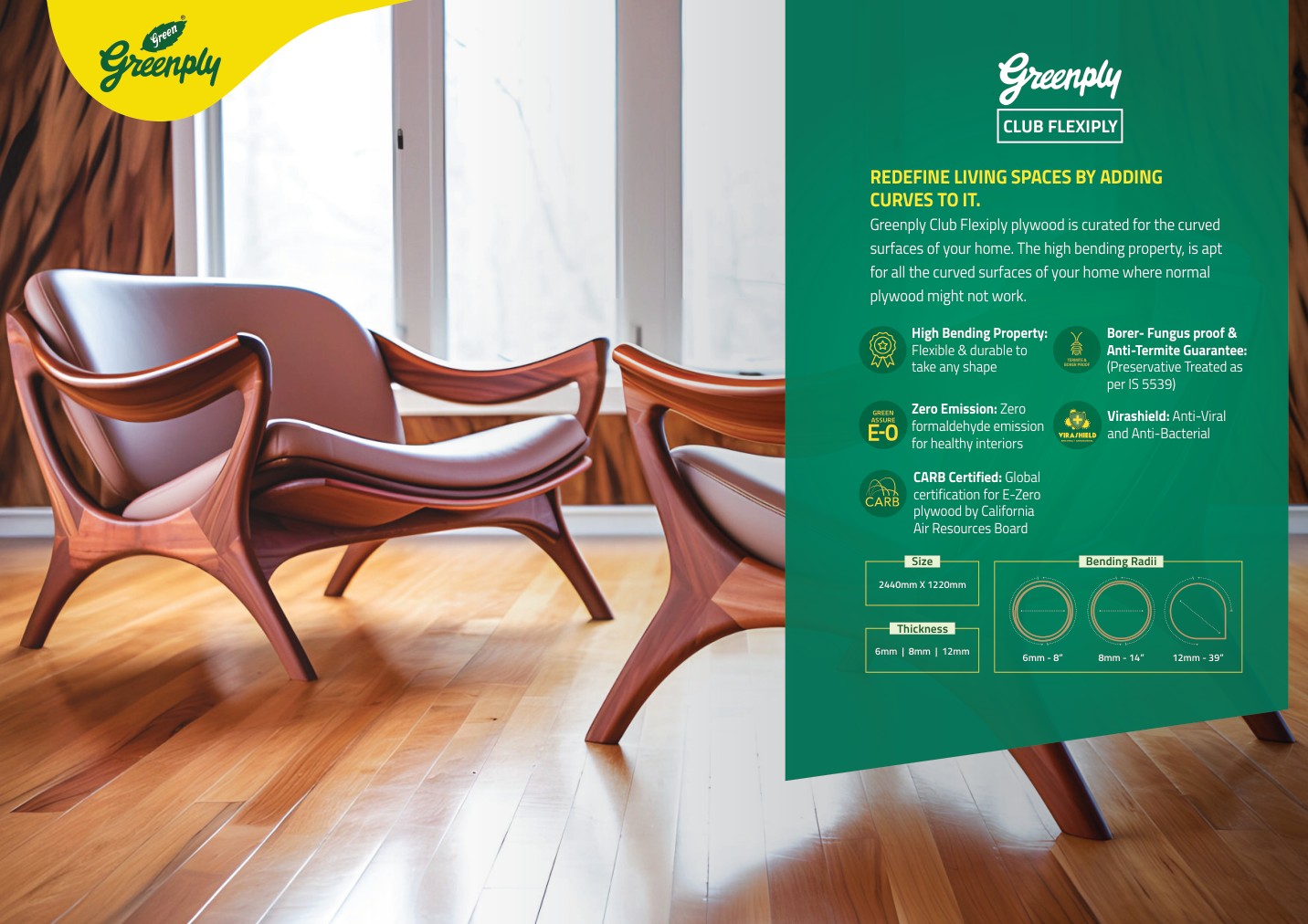 Green Club Flexiply BWP Plywood 8*4 ft 4 mm - GRP-GRECLU-BWP-4