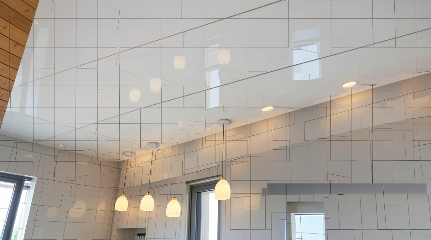 White Plain Laminate 8x4 ft High Gloss 1 mm - 4101 COC — application view in a clean minimalist room