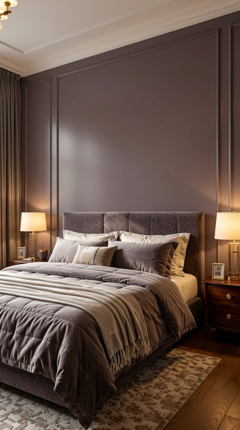 Filfeel Plain Laminate 8x4 ft High Gloss 1 mm - 4888 HGLS — application view in a luxurious bedroom